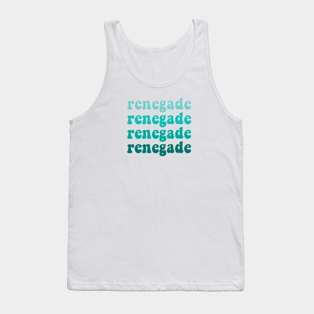 Renegade Tiktok Blue Gradient Design Tank Top by Lauren Cude